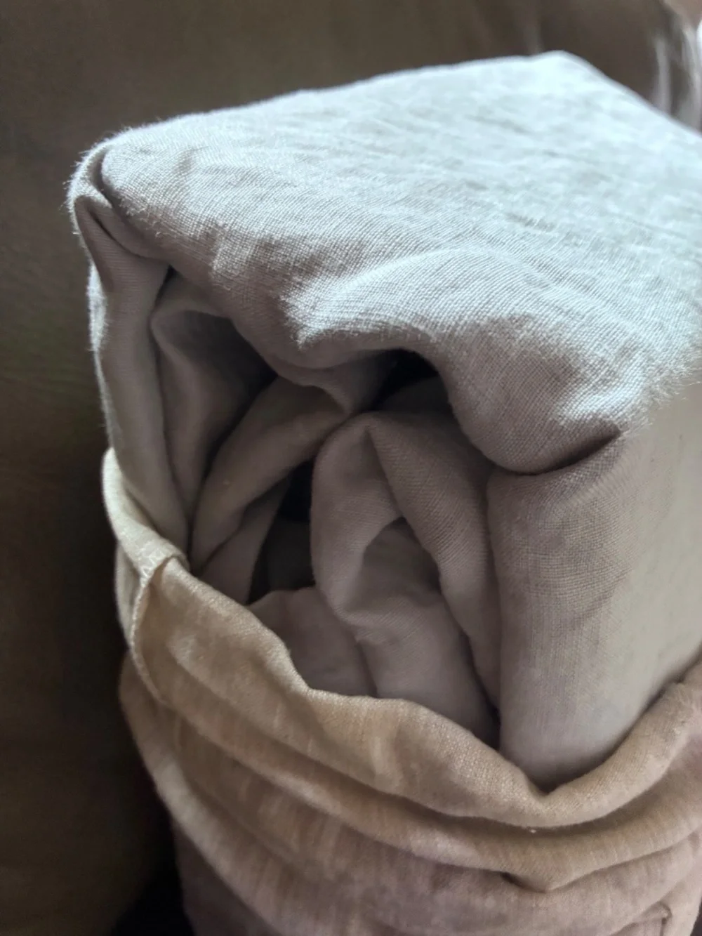 Bed Threads 100% Flax Linen Fog Bedding Set TWIN XL Duvet Sheet Pillowcases